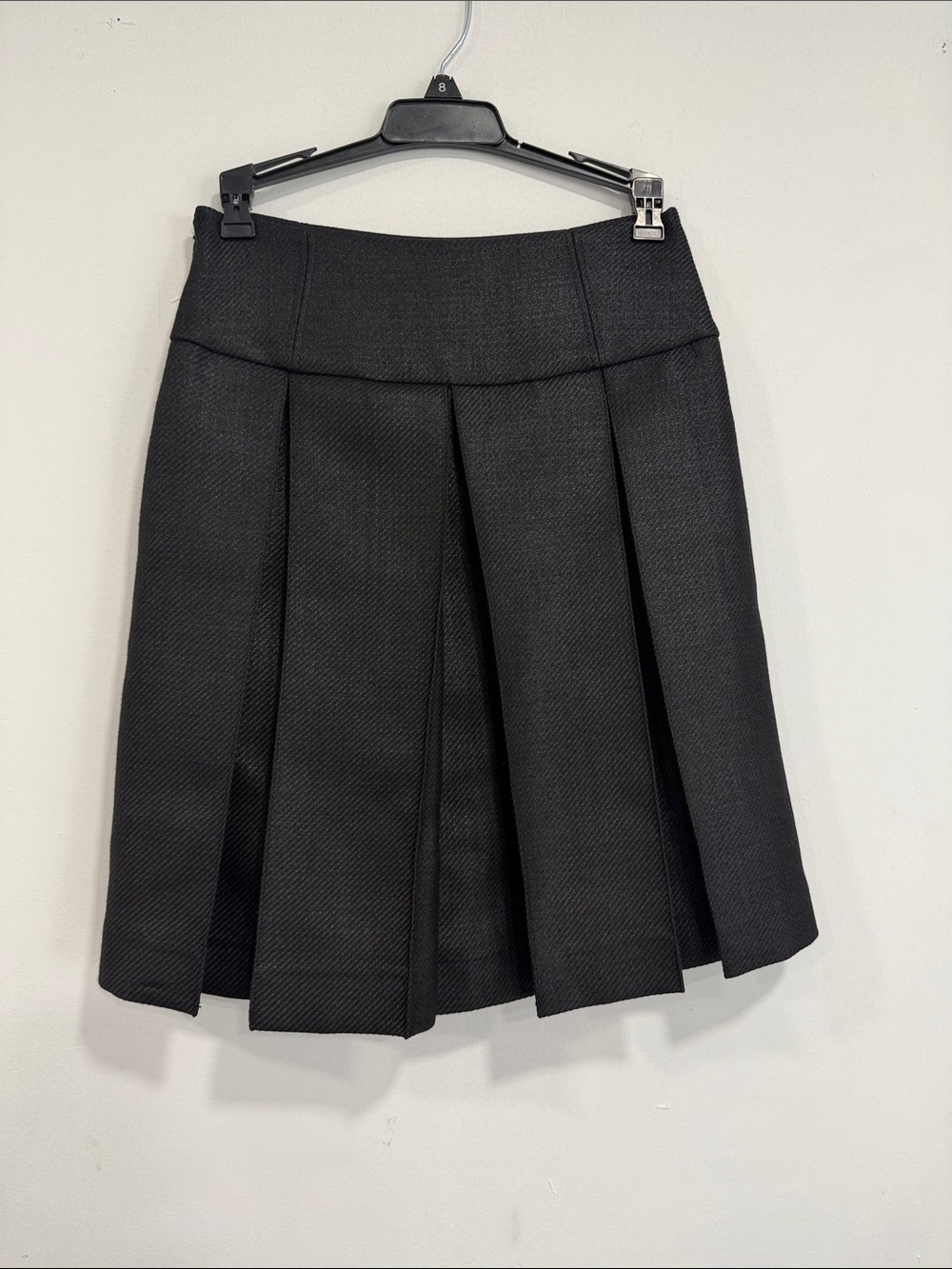 COS PLEATED WOOL-BLEND SKIRT, Size: 2 - Picture 3 of 10